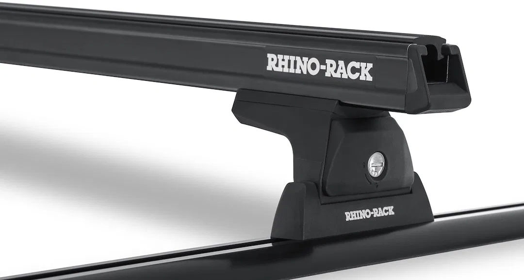 Y01-130B – RHINO RACK Roof Rack, Fits Existing Tracks On Cap/ Topper/ Hardtop Tonneau Black With Two Roof Rack Cross ...